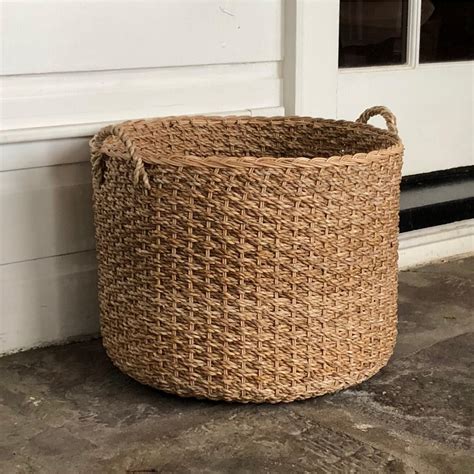 very large wicker storage baskets.